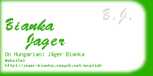 bianka jager business card