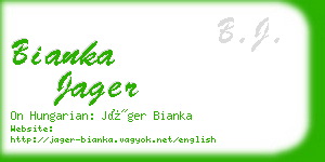 bianka jager business card